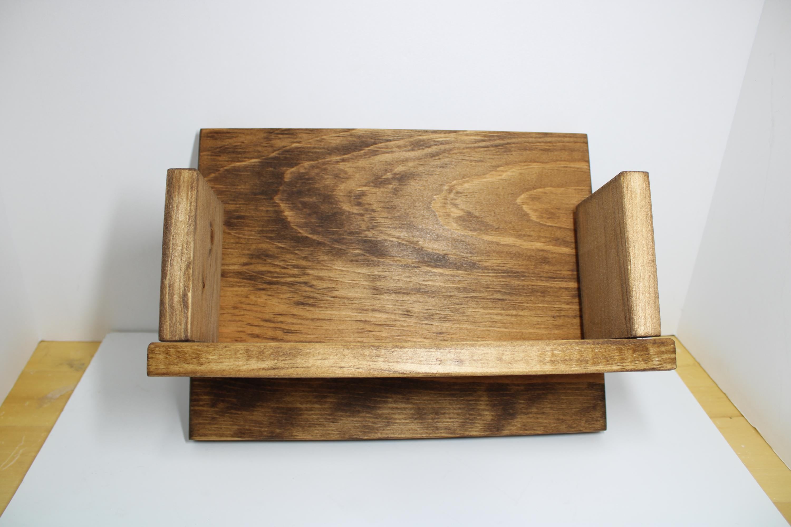 Rustic Compact Desktop Bookcase - Great For The Desk, Dorm, Or Vanity.   Collapses For Easy Storage Or Travel.  Hand Crafted From Pine.