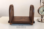 Wooden Tabletop Bookshelf With Heart Carving, Desktop Book Rack, Minimalist Wood Book Stand