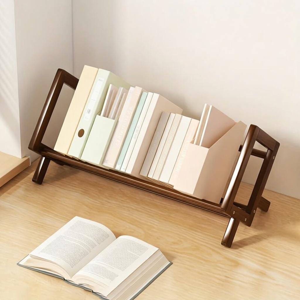 Wooden Desktop Bookshelf | Multi-shelf Bookcase Storage